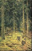 Ivan Shishkin Coniferous Forest Sweden oil painting artist